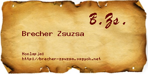 Brecher Zsuzsa névjegykártya