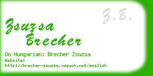 zsuzsa brecher business card